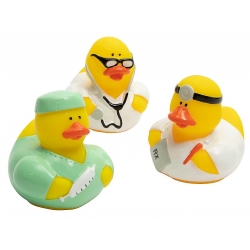 Badeend mini dokter (per 3)  Mini eendjes