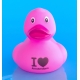 DUCKY TALK I LOVE Amsterdam Pink  Ducks with text