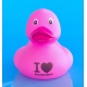 DUCKY TALK I LOVE Amsterdam Roze  Eendjes met tekst