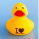 DUCKY TALK I LOVE Amsterdam geel  Zwart