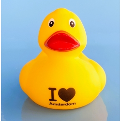 DUCKY TALK I LOVE Amsterdam Gelb  Schwarz