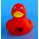 DUCKY TALK I LOVE Amsterdam Rood  Eendjes met tekst