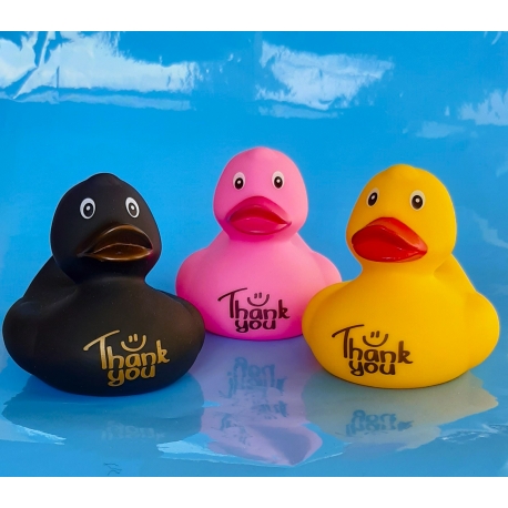 DUCKY TALK Thank You Black  Ducks with text
