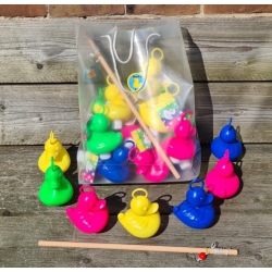 DUCKYbag 16 ente groß mit Haken und 1 angelrute 45 cm  Kermisenten
