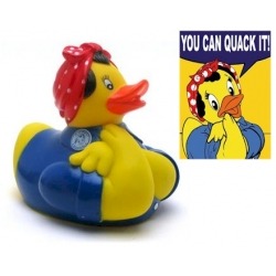 Rubber duck Rosie the Riveter LUXY  Luxy ducks