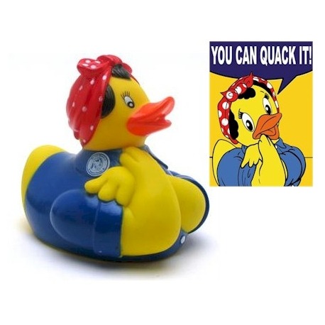 Rubber duck Rosie the Riveter LUXY  Luxy ducks