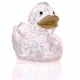 Gummi ente Ducky 7,5 cm DR glitzer gold  Übrige farben