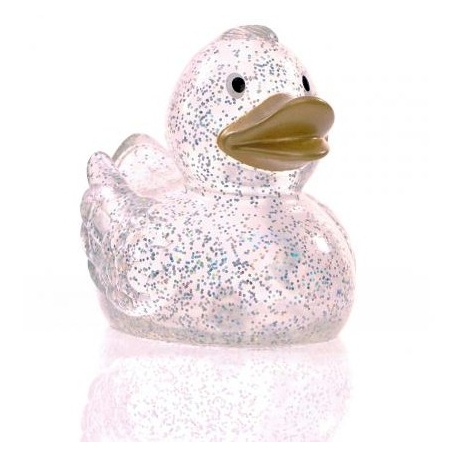 Badeend Ducky 7,5 cm DR glitter goud  Overige kleuren