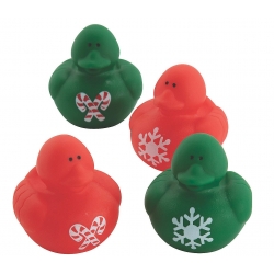 Rubber duck mini Christmas Candy Cane (per 4)  Mini ducks