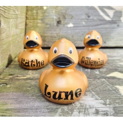 Ente mit eigenen Name Gold  Ente mit eigenen tekst