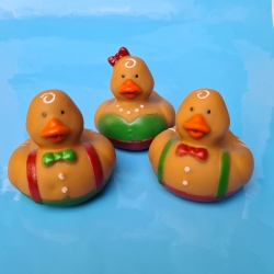 Rubber duck mini Christmas Gingerbread (per 3)  Mini ducks