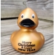 DUCKY TALK Merry Christmas & happy NEW YEAR Gold  Enten mit tekst