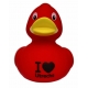 DUCKY TALK I LOVE Utrecht Rood  Eendjes met tekst