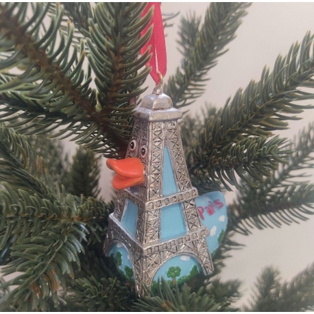 Decoration pendant Eiffel Tower Paris  Luxy ducks