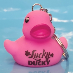 DUCKY TALK Lucky Ducky Schlüsselhanger Rosa  Schlüsselringen
