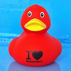 DUCKY TALK I LOVE Rotterdam Red  Ducks with text