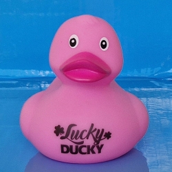 DUCKY TALK  LUCKY duck rosa  Enten mit tekst