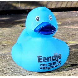 DUCKY TALK Eendje om niet te vergeten blue  Ducks with text