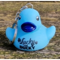 DUCKY TALK Lucky Ducky sleutelhanger blauw