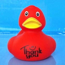DUCKY TALK Thank You Red  Ducks with text