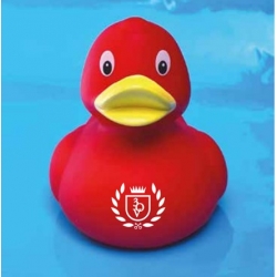 Badeend rood met wit logo LEIDEN  Home