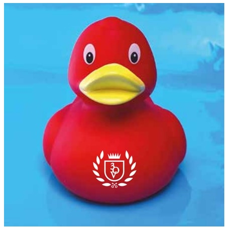 Badeend rood met wit logo LEIDEN  Home