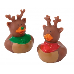 Badeend mini Rendier (per 9)  Mini eendjes