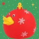 Badeend Kerstbal rood LILALU  Lilalu