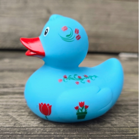 Rubber duck DUTCH DUCKY Tulip blue 8 cm  Dutch Ducky