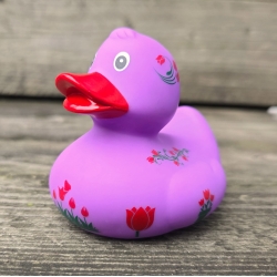 Rubber duck DUTCH DUCKY Tulip Purple 8 cm  Dutch Ducky