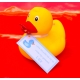 Rubberduck yellow red beak 8 cm B  Yellow