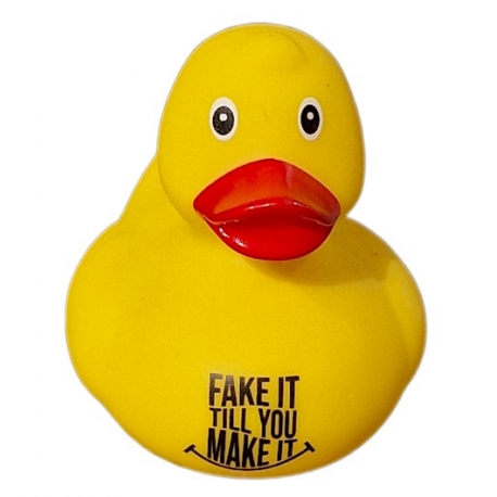 DUCKY TALK FAKE IT TILL YOU MAKE IT  Eendjes met tekst