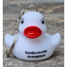 DUCKY TALK Eendje om niet te vergeten sleutelhanger wit