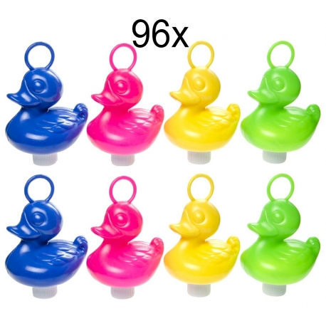 96 X kermis eend hengel spel GROOT 4 kleuren  Kermiseenden