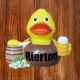 NAME / TEXT auf einer Ente IHRER WAHL  Ente mit eigenen tekst