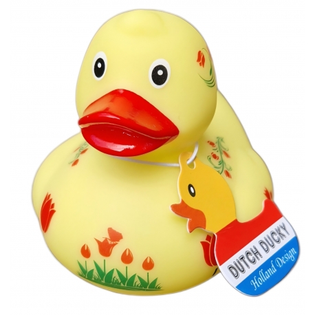 Rubber duck DUTCH DUCKY Tulip yellow 8 cm  Dutch Ducky
