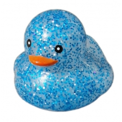 Mini badeend glitter Baby blauw  Mini eendjes