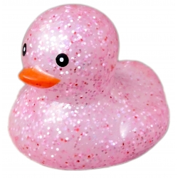 Mini badeend glitter Baby roze  Mini eendjes