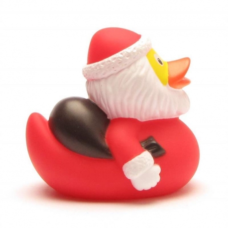Kerstman badeend met zak en bel D  Kerst