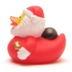 Badeente Weihnachtsmann mit Sack und Glocke  Unser produkten