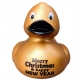 DUCKY TALK Merry Christmas & happy NEW YEAR Gold  Enten mit tekst