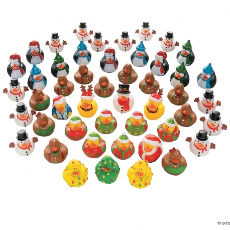 Weihnachts-Badeenten-Mix (100 Stück)  Mini enten