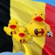 Rubber Duck BELGIAN DUCKY mini 5 cm  Dutch Ducky