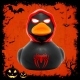 Gummi-ente Spidy Schwarz Lilalu  Lilalu