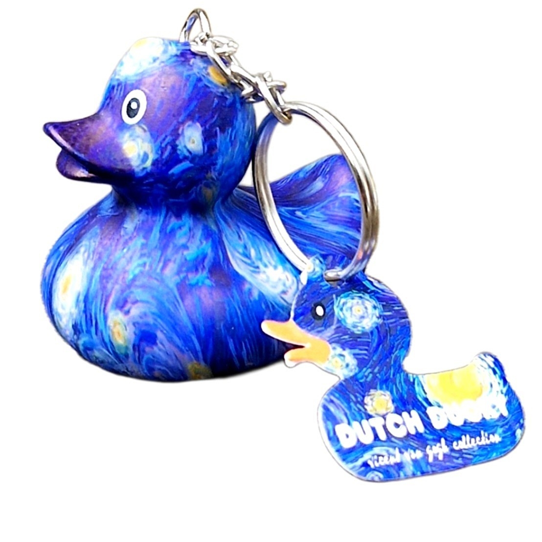 Starry Night keychain Vincent van Gogh Rubber Duck