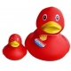 Gummi-ente Rot 8,5 cm B  Übrige farben