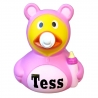 Rubber duck baby pink with NAME DR