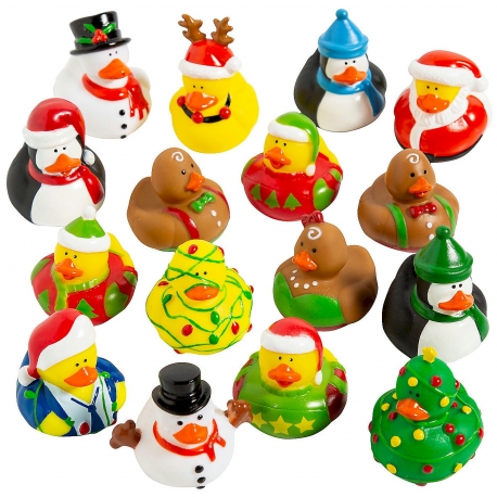 Weihnachts-Badeenten Mix (48 Stück)  Mini enten