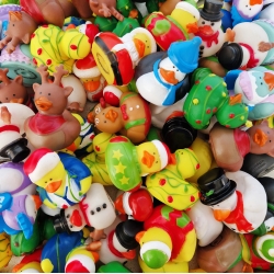 Weihnachts-Badeenten Mix (100 Stück)  Mini enten