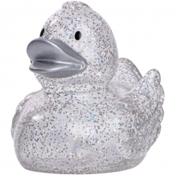 Badeend Ducky 7,5 cm DR glitter zilver  Overige kleuren